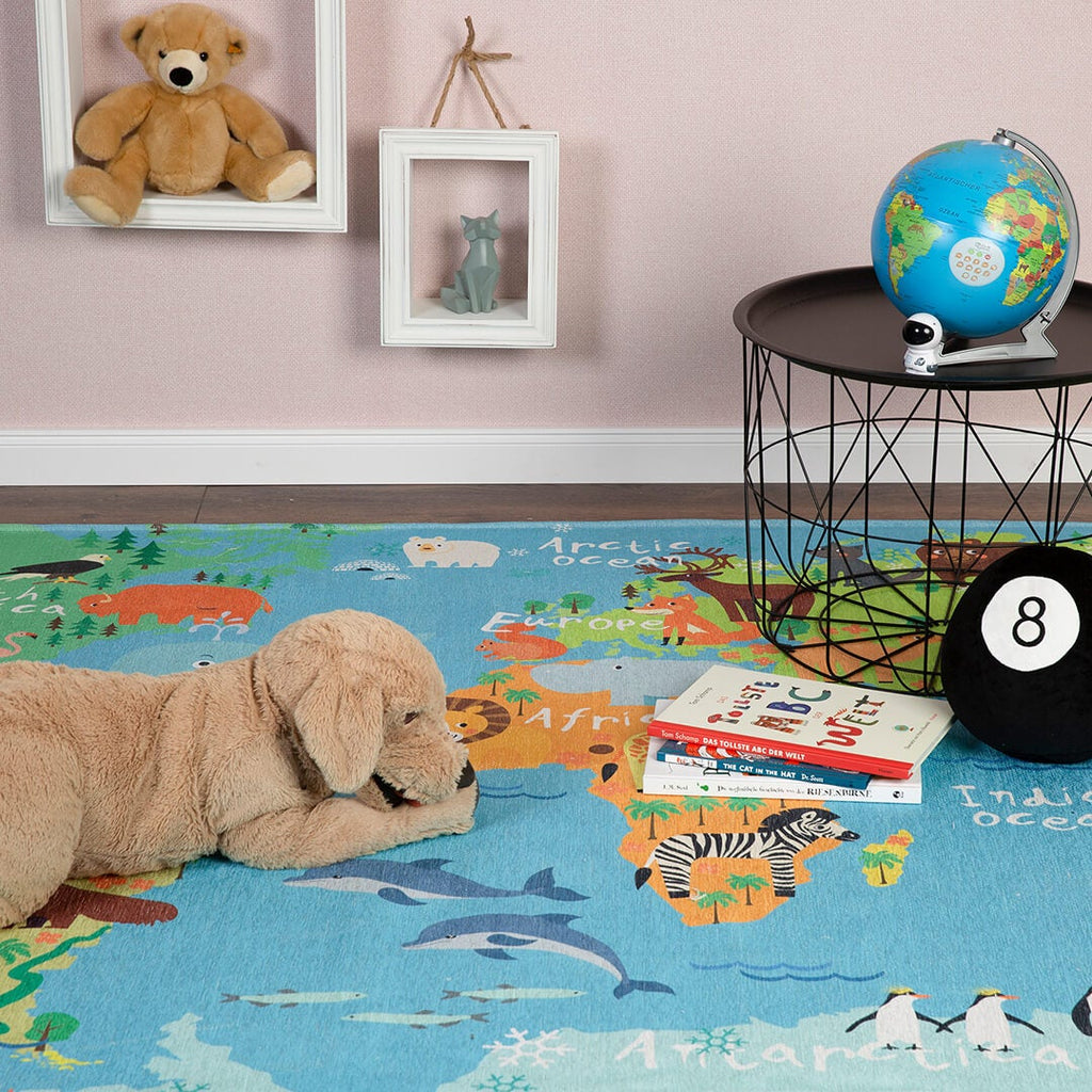 Kinderteppich "Kids Torino World Map" - Carpeteria